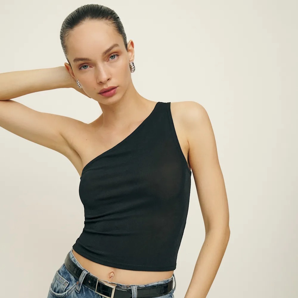 Reformation Maddie Knit Top Black - Size S